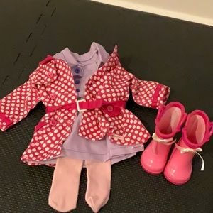 American girl doll rain outfit